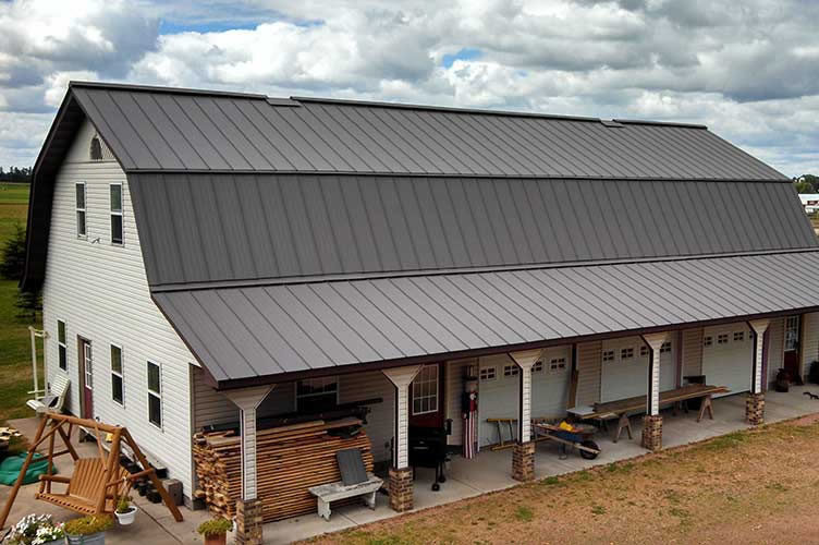 burnished slate metal roof